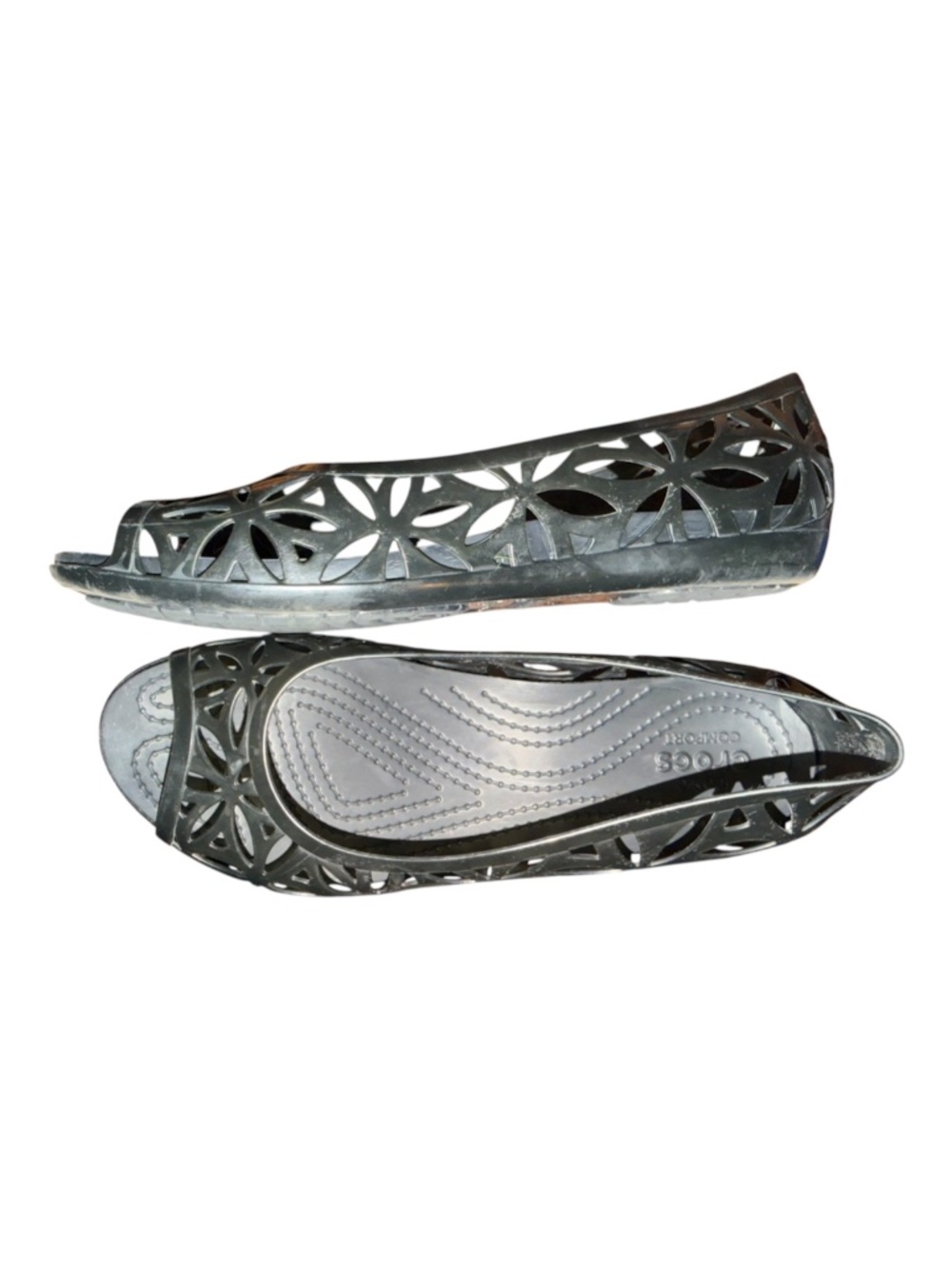 Crocs Isabella Jelly II Flats  Sandal Slip On Shoes 8
